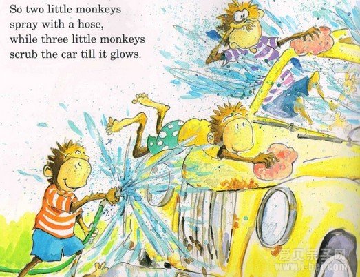 Ӣ̻汾Five Little Monkeys Wash The Car