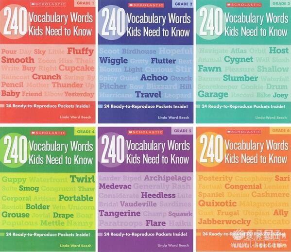 240 Vocabulary Words Kids Need to Know Grade ϰ 6